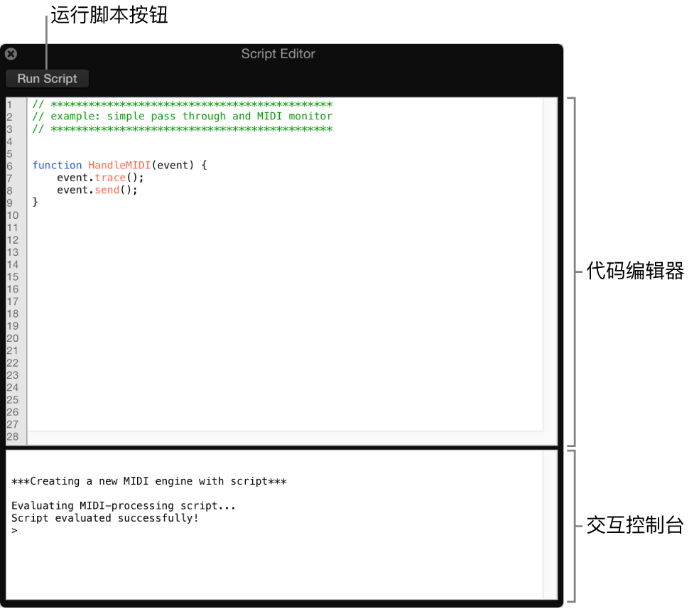 图。脚本编辑器窗口。