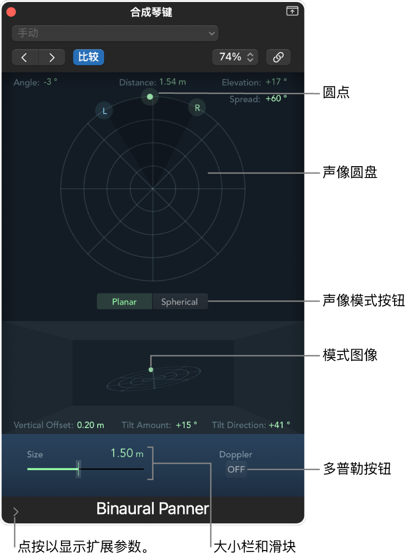 图。“双耳声像器”窗口。