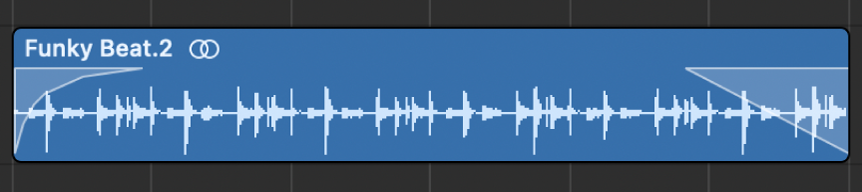 图。片段渐强上的负的曲线和片段渐弱上没有曲线。