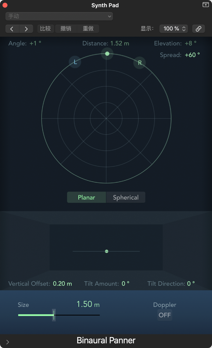 图。“双耳声像器”窗口。