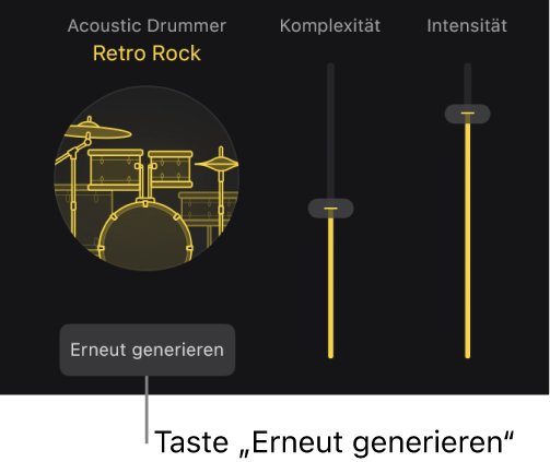 Abbildung. Die Taste „Regenerieren“ im Session Player-Editor.