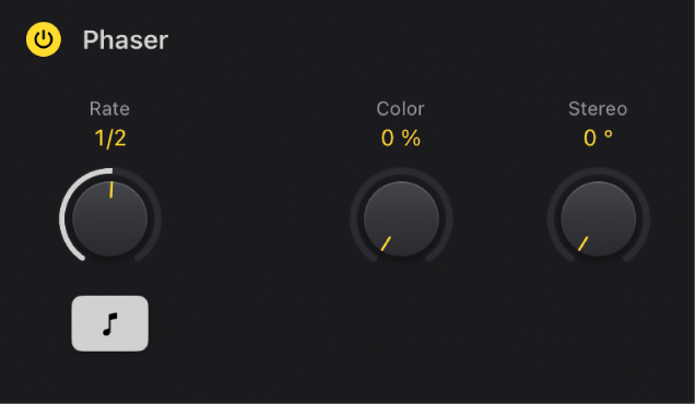 Abbildung. Vintage-E-Piano Phaser-Parameter