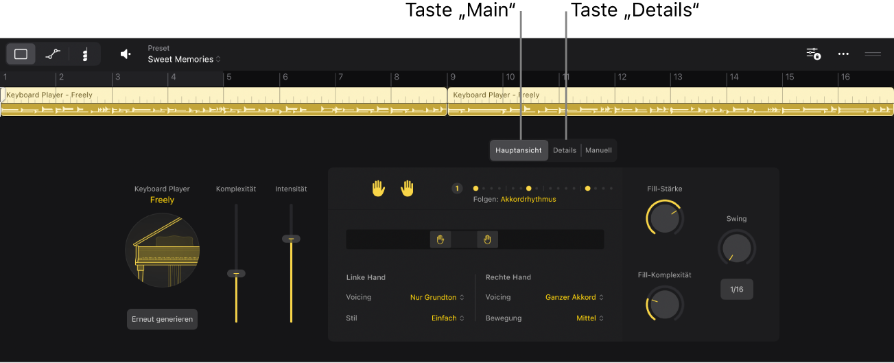 Abbildung. Der Session Player-Editor.