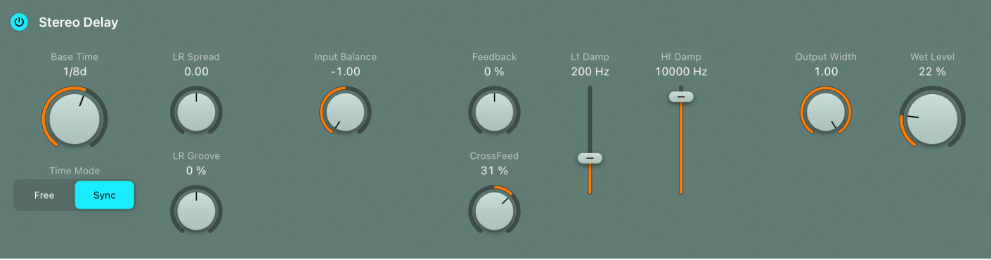 Abbildung. Delay-Parameter