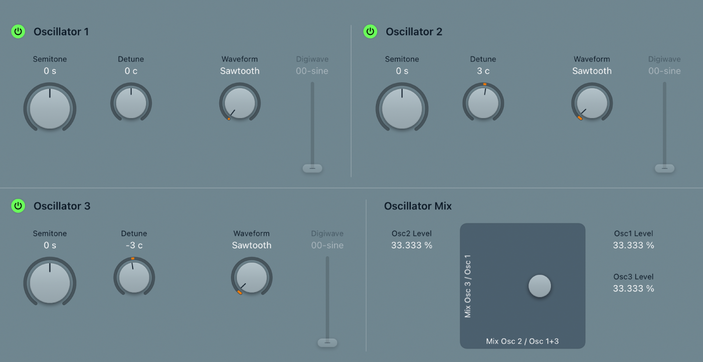 Figure. ES2 Oscillator section.