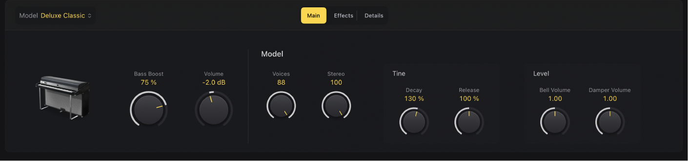 Figure.Vintage Electric Piano main view.