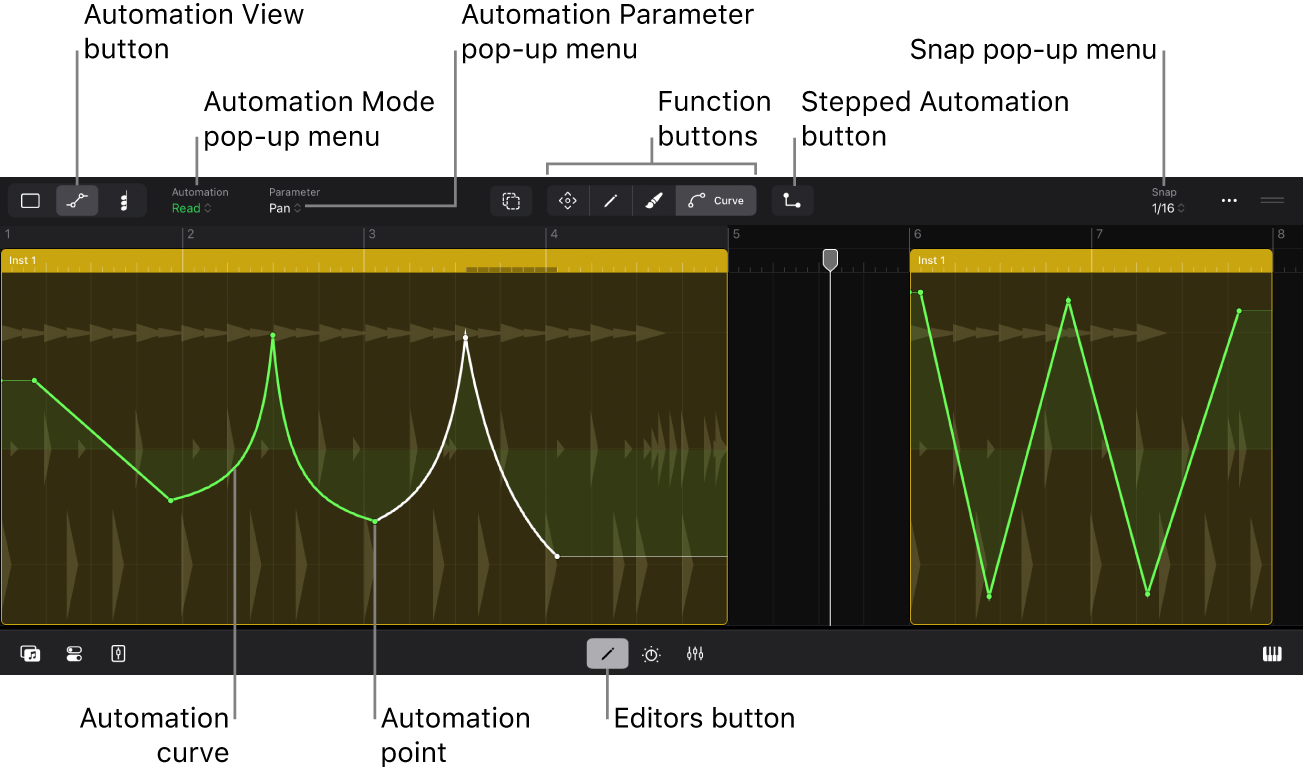 Figure. Region automation view.