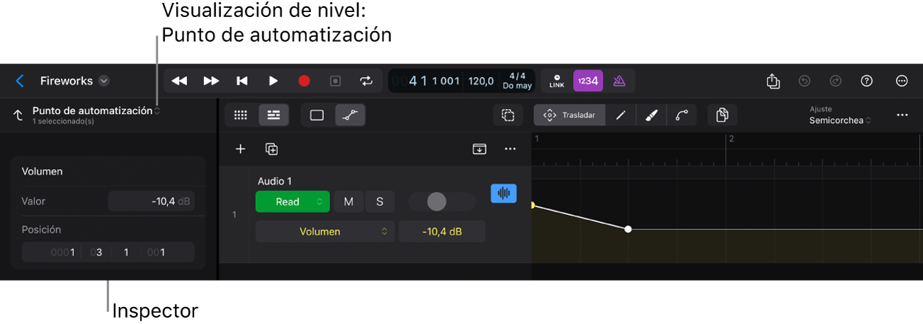 Ilustración. Inspector del punto de automatización.
