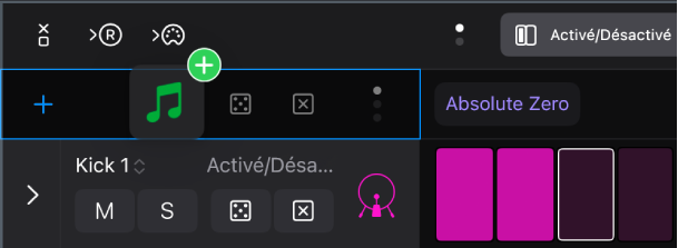 Glissement d’un son vers le séquenceur pas à pas.