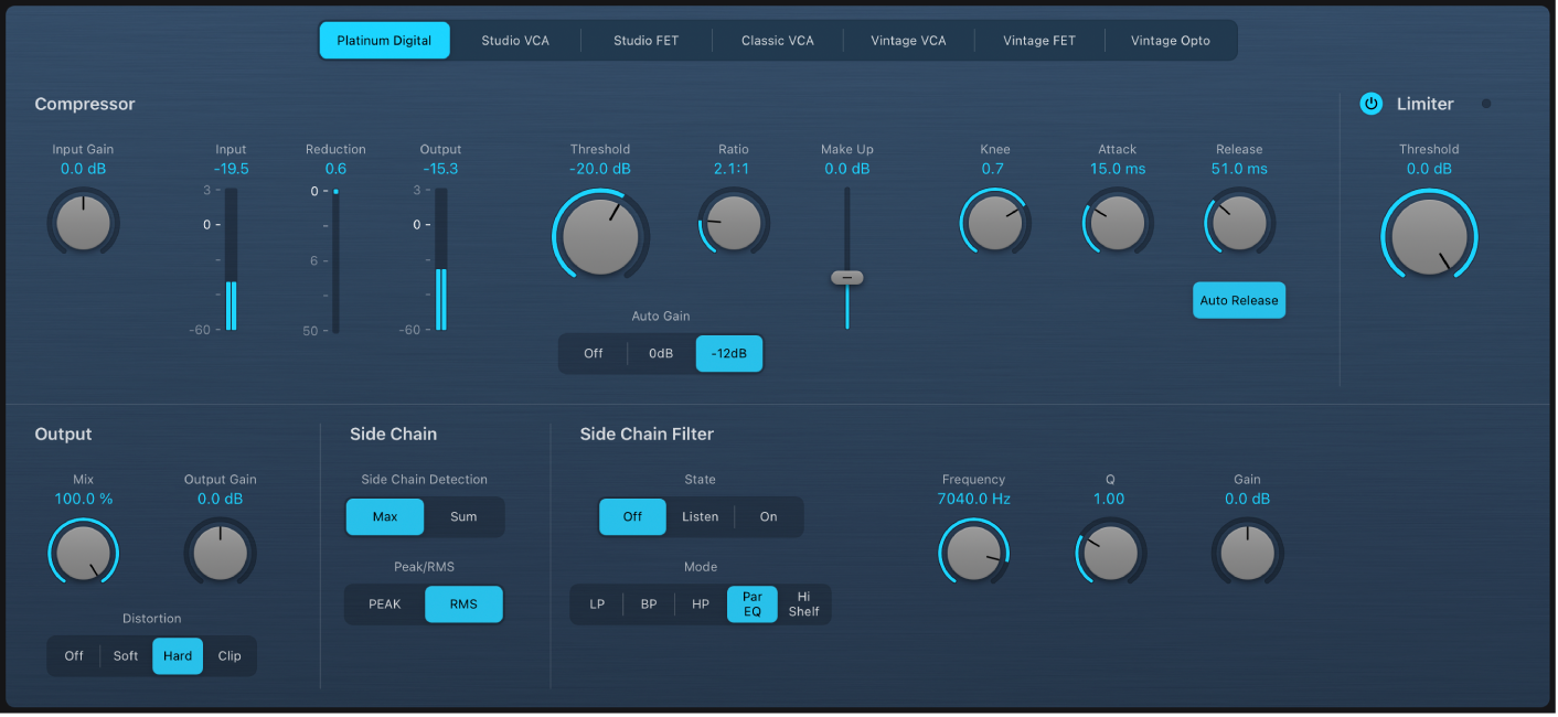 図。Compressorウインドウ。