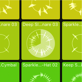図。セルの中央にある丸いインジケータに、現在の再生位置が示されています。
