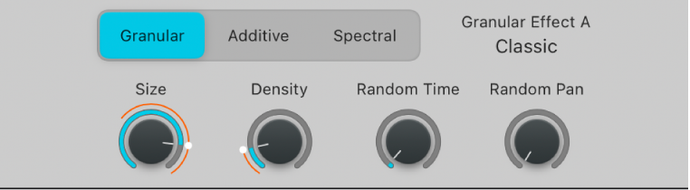 그림. Sample Alchemy Granular 이펙트.