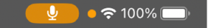 图。麦克风图标表示 App 正在后台运行。