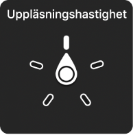 Rotorreglaget som pekar mot inställningen Uppläsningshastighet.
