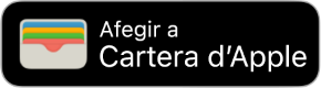 El botó “Afegeix a l’app Cartera d’Apple”.