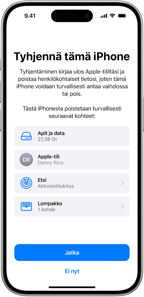 Tyhjennä tämä iPhone -näyttö