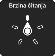 Rotor s indikatorom usmjerenim prema postavci brzine govora.