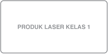 Bacaan label "Produk laser kelas 1."