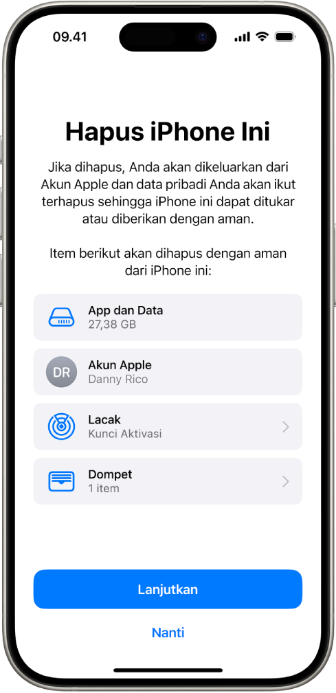 Layar Hapus iPhone Ini.