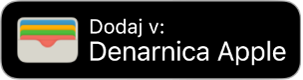 Gumb Dodaj v Denarnico Apple.