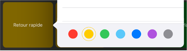 Figure. Menu contextuel Raccourcis clavier.