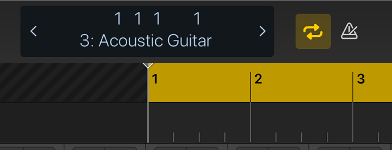 Figur. Gjentakelsesområdet under kontrollinjevinduet.