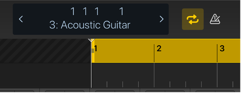 Şekil. Denetim çubuğu ekranının altındaki döngü alanı.