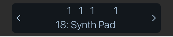 .आकृति। तीरों के साथ नियंत्रण बार डिस्प्ले।