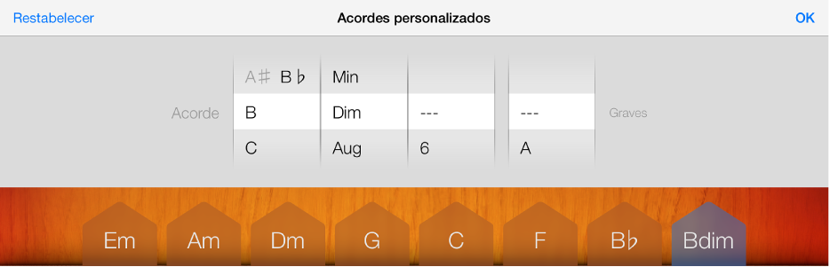 Figura. Rodas de acordes e de graves.