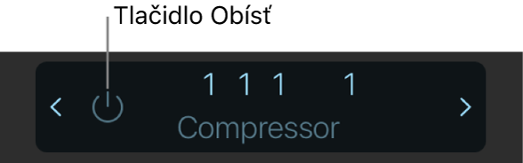 Obrázok. Zobrazenie tlačidla Obísť v ovládacej lište.