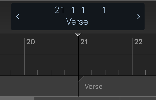 Hình. Thước, đầu phát và dấu mốc ở dưới màn hình thanh điều khiển.