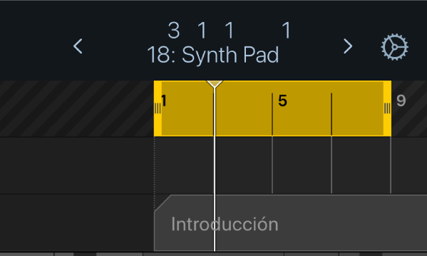 Ilustración. Área de ciclo debajo de la pantalla de la barra de controles.