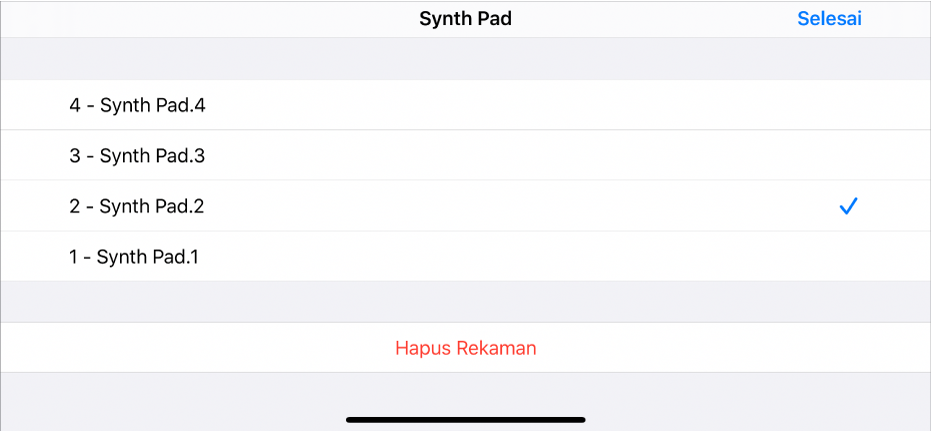Gambar. Memilih rekaman.