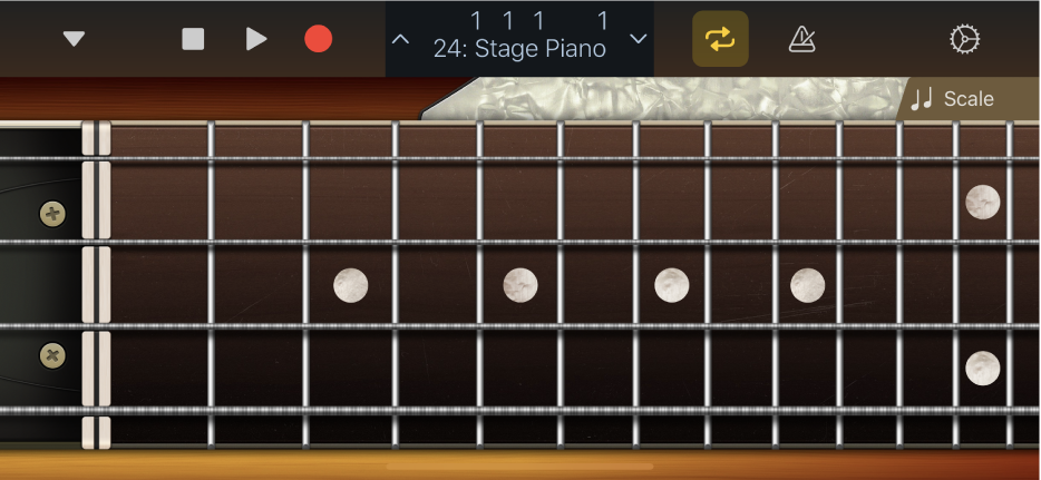 図。ベースのTouch Instrument。