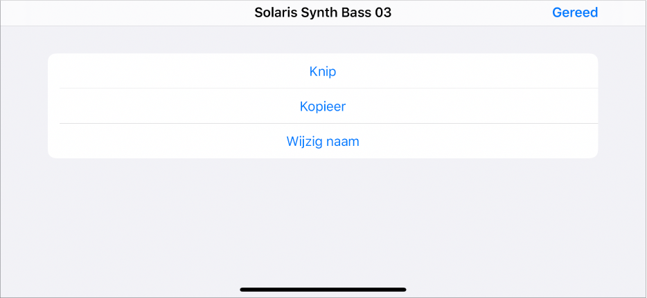 Menu voor wijzigen van cellen.
