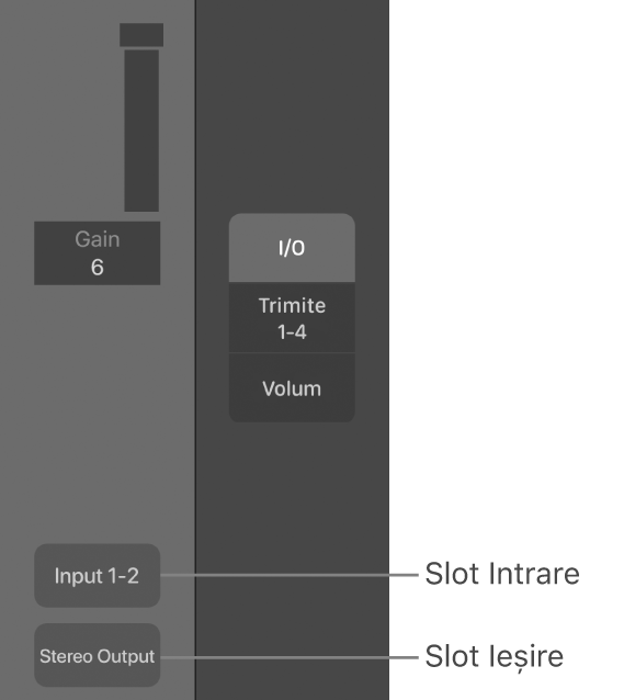 Figură. Explicații prezentând un spațiu Intrare și un spațiu Ieșire.