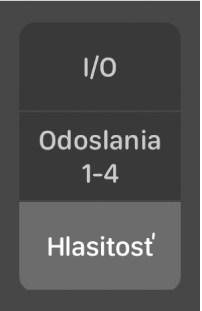 Obrázok. Tlačidlá na zmenu zobrazenia Mixpult.