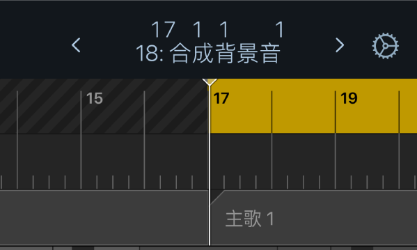 圖表。顯示黃色循環區域已符合標記。
