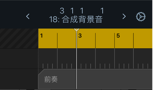 圖表。控制列顯示畫面下方的循環區域。
