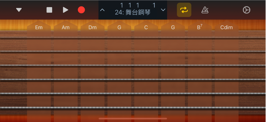圖表。結他和弦音條。