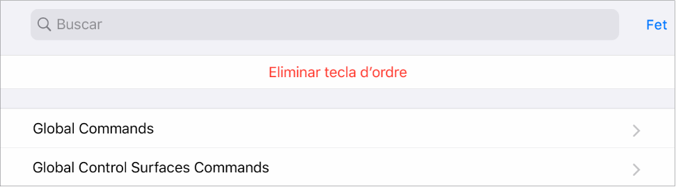 Figura. Full de les tecles d’ordre.