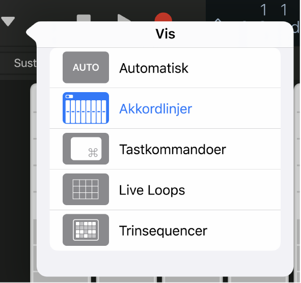 Figur. Lokalmenuen Oversigt.
