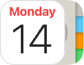 Les icones de les apps Calendaris i Contactes.