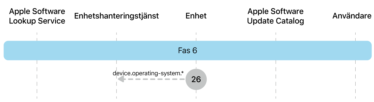 Fas 6 visar steg 26 i genomdrivingen av Apple-programuppdateringar.
