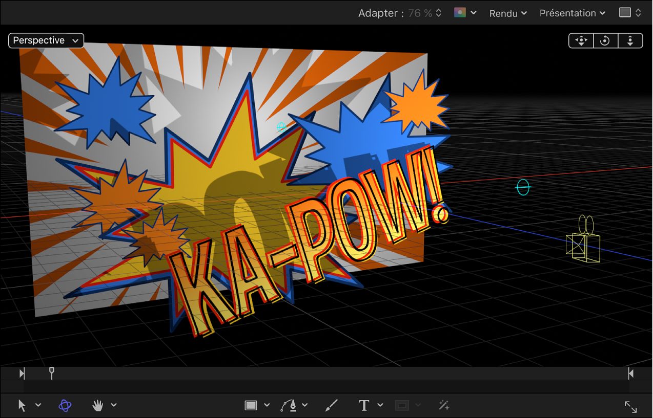 Projet 3D dans le canevas