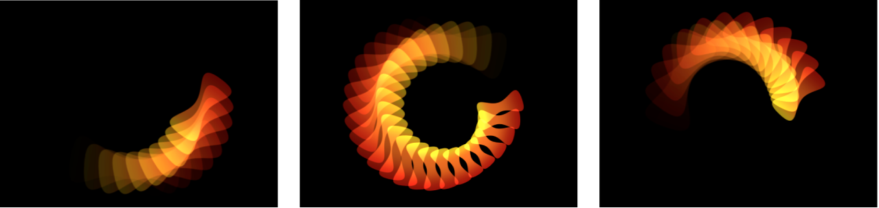 시퀀스 리플리케이터 동작이 적용된 리플리케이터가 표시된 캔버스