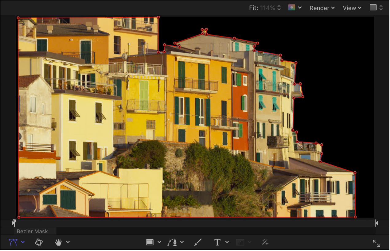 显示背景已蒙版只剩下鱼的画布