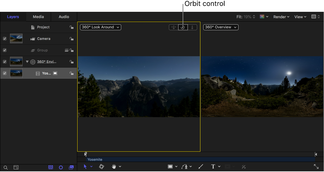 显示画布中的盘旋控制