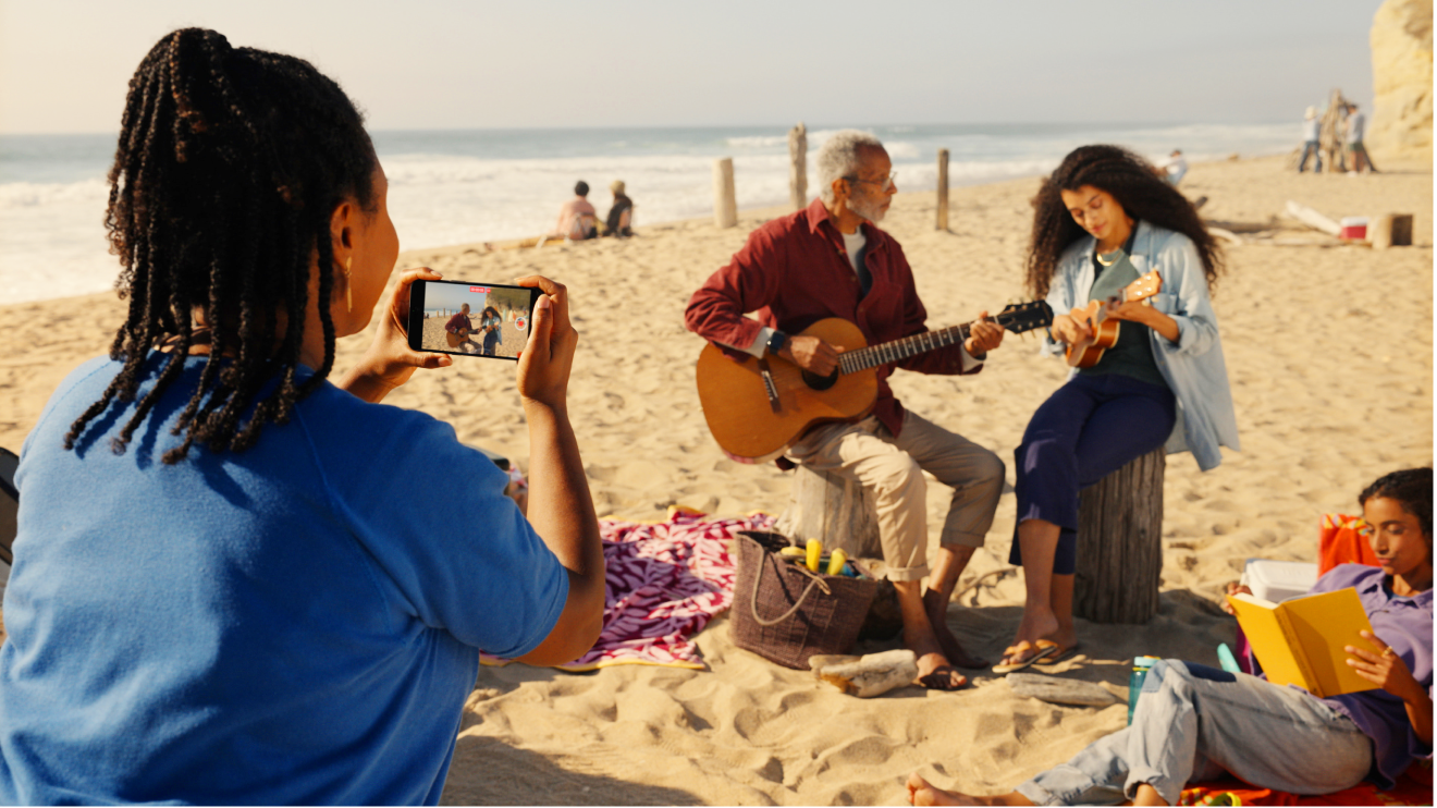 iPhoneで録画中の空間ビデオ