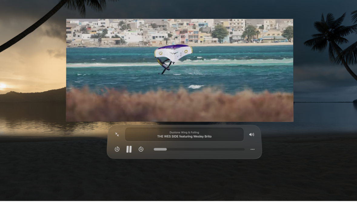 환경에서 재생되는 웹 비디오.